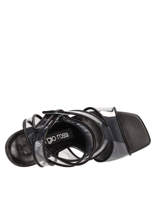 Leather and plexi sandals SERGIO ROSSI | B02050-MFI503-1498-110NERO